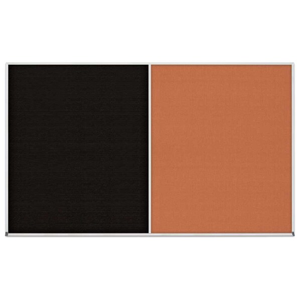 Enclosed Corkboard, 1 Door, 48"x36", 4" Fra